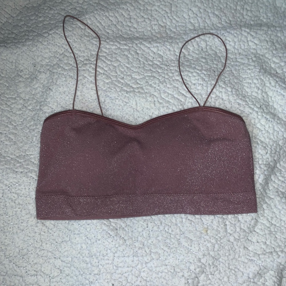 Garage Sparkly Purple Crop Tank